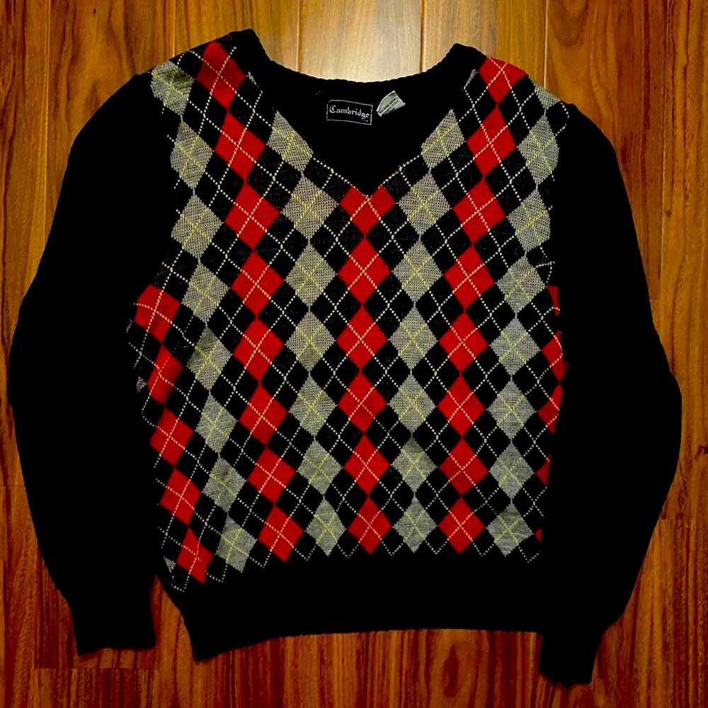 Cambridge brand argyle sweater